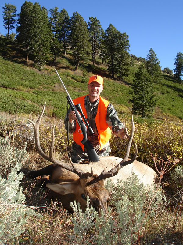 Me with my 2010 5x5 bull elk taken with my 270 WSM X-Bolt Stainless Stalker and 140g Nosler Accubond handload bullets