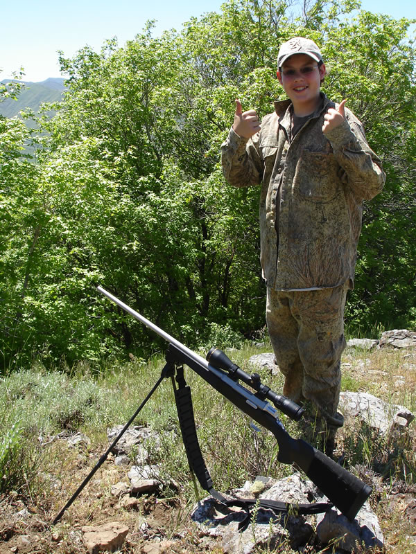 Dallen with his Browning A-Bolt Stainless Stalker 223 Rem.