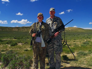 Picture of us while hunting prairie dogs with my 243 WSSM in 2011.