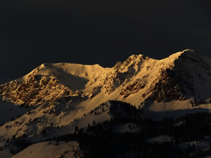 HS50exr Photo of Snowcapped mountain skyline