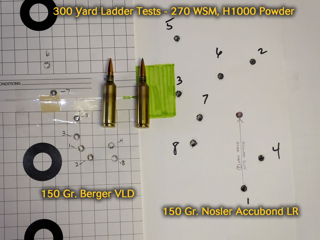 270 WSM 150 Gr. Accubond Long Range and Berger VLD Groups