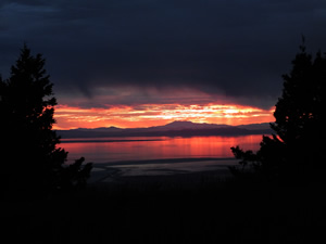 Sunset on Salt Lake