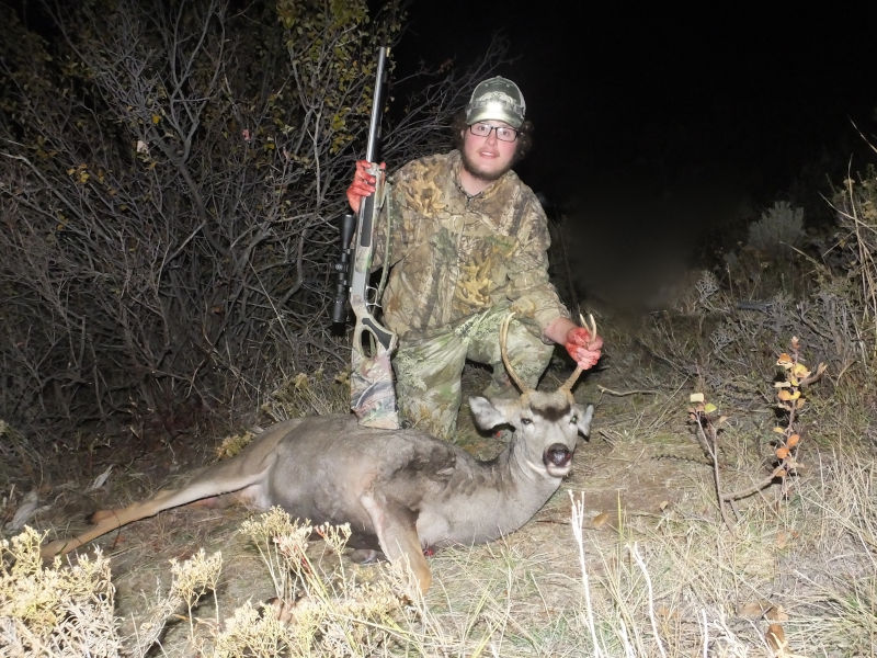 Dallen with his 2017 muzzleloader mule deer.