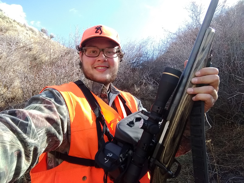 Dallen taking a selfie with his X-Bolt 300 WSM.
